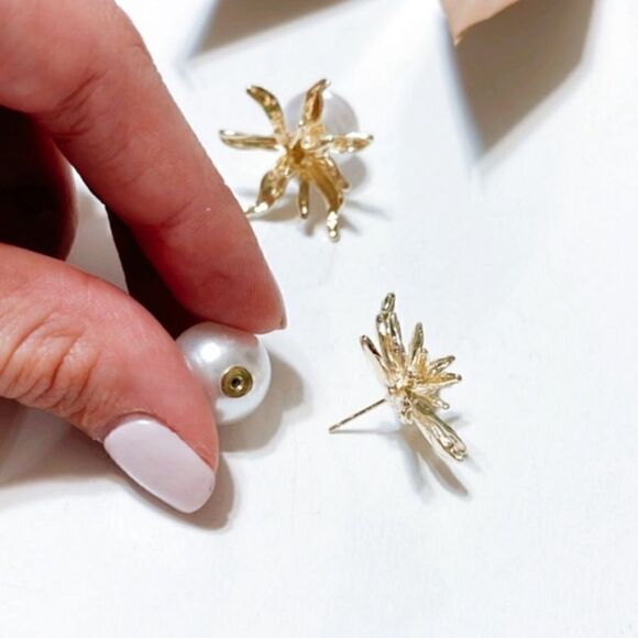 Flower earrings #1479 - Picture 4 of 4